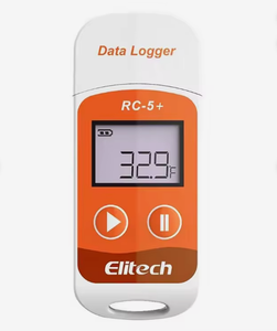 Elitech RC-5 + Orange <b>Temperature</b> and Humidity <b>Data</b> <b>Logger</b> with External Probe USB - Product Image 1