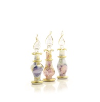 Flacon de parfum en verre égyptien soufflé à la main |   Décorations dorées de luxe |   Huile essentielle pour la décoration de la maison |   Artisanat rechargeable
