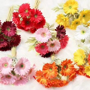 Fleur artificielle en soie, marguerite, chrysanthème, gerbera, couleur champagne, pour la décoration de la maison et de mariage - Product Image 3
