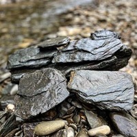 Décorations d'aquarium de style naturel : Galets de rivière, roches de bain de soleil pour tortues, plateformes paysagères en ardoise pour aquariums et reptiles