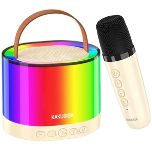 KAKUSIGA Portable <b>Bluetooth</b> Speaker With <b>Microphone</b> LED Lights 5W Audio Output For Karaoke Party Use - Product Image 2