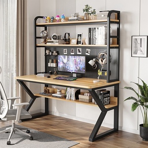 Gamer bàn nghiên cứu máy tính bàn với kệ sách - Product Image 3