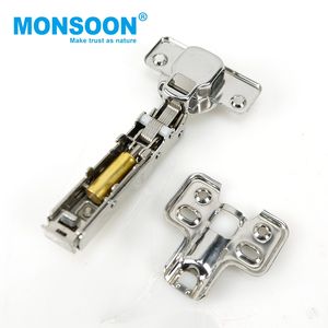 Herrajes de cocina, bisagras hidráulicas ocultas para puertas de gabinetes, amortiguador hidráulico, bisagras de cobertura completa, bisagras de acero inoxidable para muebles - Product Image 2