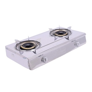 Cocina de Gas Portátil de Acero Inoxidable, 2 Quemadores, Control por Perillas, Encendido Piezoeléctrico, Uso en Hoteles, Clase de Eficiencia Energética, Apagado Automático - Product Image 2