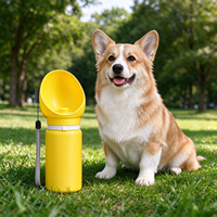 Bouteille d'eau pliable portable pour chien de 32 oz, anti-fuite, en silicone de qualité alimentaire, pour les promenades en extérieur, distributeur de nourriture pour animaux de compagnie