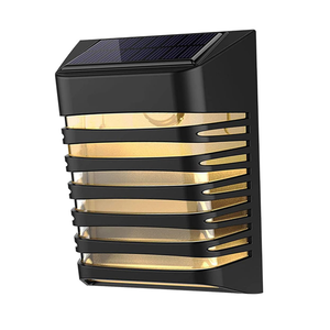 Lampes solaires LED carrées pour clôture, éclairage extérieur, étanche IP54, applique murale noire pour jardin, cour, hôtel, villa, décoration - Product Image 1