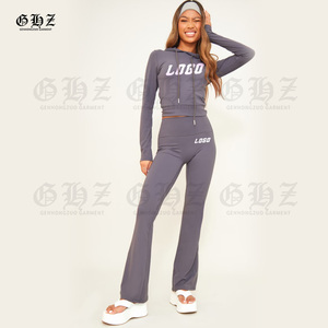 Y2K <span class=keywords><strong>donna</strong></span> alta ragazza Friendly set maglione lavorato a <span class=keywords><strong>maglia</strong></span> su misura giacca di cotone e pantaloni sportivi <span class=keywords><strong>vestiti</strong></span> invernali per le donne - Product Image 3