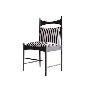 Chaise de salle à manger en bois massif de style mid-century avec revêtement en cuir, design sans accoudoirs, pour café, salon et usage personnel, modèle JC2616 - Product Image 1
