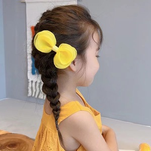 Mesh <b>bow</b> hair <b>clip</b> for girls, side <b>clip</b>, bangs <b>clip</b>, hair accessory, new style for girls in 2022. - Product Image 2