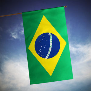 Vente en gros de drapeaux brésiliens de grande taille en polyester imprimé 3x5 pieds, Bandeira Do Brasil, Bandiera, drapeau brésilien 3x5 - Product Image 5