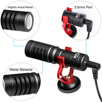 Microphone à condensateur électret BOYA BY-MM1 BY-MM1 PRO, conception Plug and Play, léger et portable avec suspension antichoc pour vlog vidéo