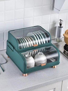 Organisateur d'ustensiles de cuisine moderne avec séparateurs ajustables pour couverts, bols et <span class=keywords><strong>vaisselle</strong></span>, pour armoire de rangement - Product Image 3
