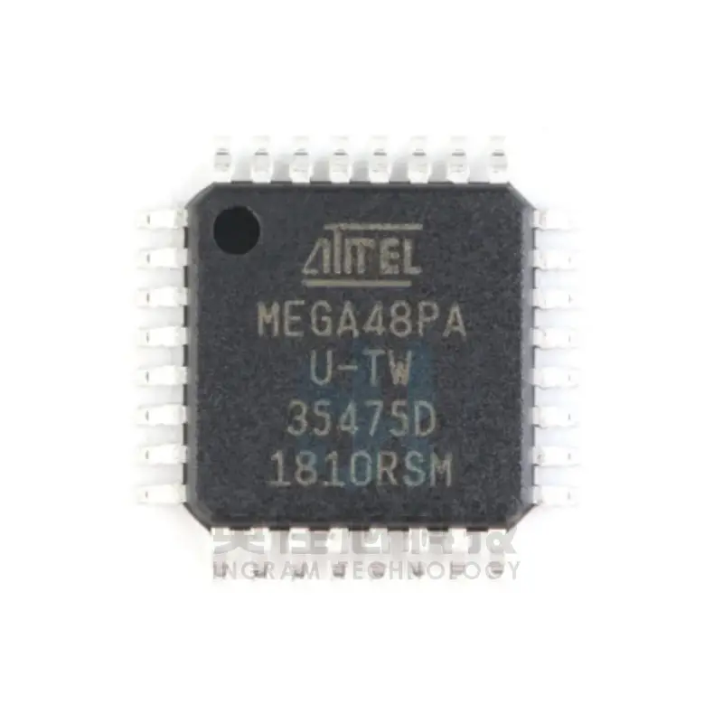 ATMEGA48PA-AU ATMEGA48 8 비트 마이크로 컨트롤러 20MHz 4KB QFP32 집적 회로 ATMEGA48 ATMEGA48PA ATMEGA48PA-AU