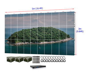 Mur d'affichage LED extérieur pour événements 5m x 3m P3.91 (16ft x 10ft) 3.9mm, fond de scène de mariage, mur vidéo LED 4K HDR10+ - Product Image 2