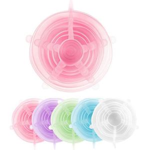 Couvre-aliments multifonctionnels réutilisables sans BPA, couvercles extensibles pour contenants alimentaires, couvercles de stockage en silicone pour aliments - Product Image 1