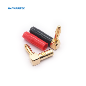 Altavoz de audio Tornillo Banana Chapado en oro Curva Ángulo recto Conector de enchufe de 90 grados Adaptador de conector de 4mm - Product Image 4