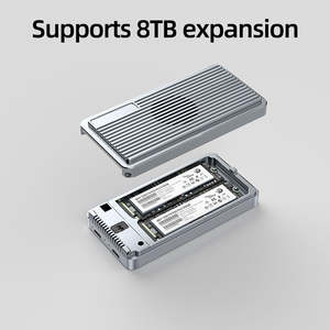 Enclosure SSD M.2 Doppio NVME Compatibile con Interfaccia Type C 3.2, Alta Capacità 16TB, Ventola di Raffreddamento Integrata, Velocità 20Gbps - Product Image 3