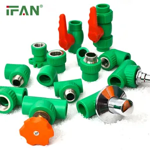 IFAN Korea Hyosung Raw Materials PPR Water Pipe Fittings Green Full Types PPR Pipe Fittings