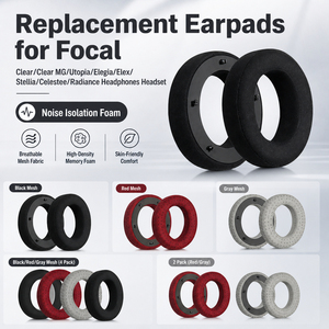 Coussinets d'oreille de remplacement pour casques <span class=keywords><strong>Focal</strong></span> Clear/Clear MG/Utopia/<span class=keywords><strong>Elegia</strong></span>/Elex/Stellia/Celestee/Radiance, coussinets d'oreille - Product Image 1