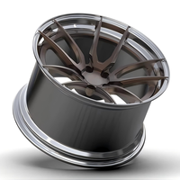 Nouvelles jantes en alliage d'aluminium forgé de 20 pouces avec design à 5 branches personnalisable, finition chromée, PCD 5x114.3 ET 0 pour etc.