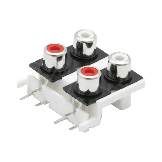 Wintai-Tech RCA-409 Connector 4 Pin to RCA Adapter Factory RCA Port PCB Mount RCA Jack Manufacturer