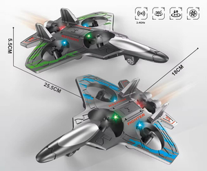 Avion télécommandé IFA pour débutants, modèle de chasseur à roulettes avec moteur durable, avion RC en mousse incassable sans fil - Product Image 6