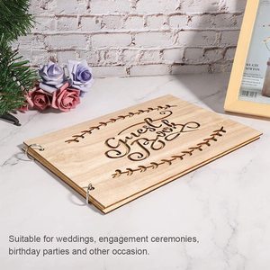 Libro de visitas de madera para bodas, álbum de fotos de madera para bodas, cuaderno, manualidades creativas - Product Image 4