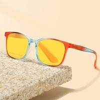 Lunettes d'ordinateur anti-lumière bleue unisexe pour hommes, monture tendance, vision nocturne, verres jaunes, OEM, vente en gros, haut de gamme