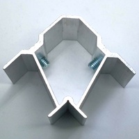 Connecteur d'angle en aluminium P40 de haute qualité pour fenêtres et portes, finition argentée, installation facile, style traditionnel dominicain