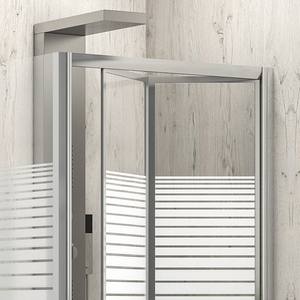 Mampara de Ducha Kamalu KM4000S 80x90 con Puerta de 90 Grados, Pantalla de Baño de 180 cm de Altura, Apertura Tipo Libro, Vidrio Serigrafiado - Product Image 4