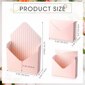 Boîtes à fleurs <span class=keywords><strong>pour</strong></span> la Saint-Valentin, enveloppes <span class=keywords><strong>pour</strong></span> bouquets de fleurs roses, emballage de bouquets de fleurs, papier cadeau, sacs à fleurs - Product Image 3