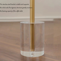 Petite table basse personnalisée en acrylique transparent Offre Spéciale au design moderne meubles de salon avec table d'appoint pour le thé
