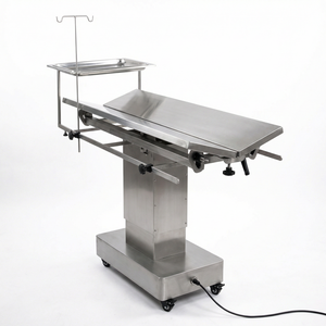 Dierenkliniek operatietafel van professioneel roestvrij staal met elektrische lift en afvoer, verstelbaar ziekenhuismodel - Product Image 1