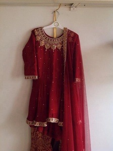 -New--Stylish---Trendy---Kurta with <b>Pant</b> -Dress for Party-wear-dress with Beautiful--applique work for Party/ Wedding =2021.. - Product Image 2