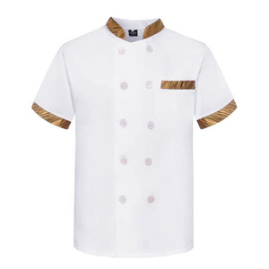 Chef Uniform White Short Sleeve Cotton Workwear For Hotels And Restaurants - Product Image 3