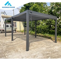 Toit ouvrant à panneau latéral de gazebo de stationnement solaire