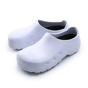 Alta respirabilidade Aço Toe Anti Smashing Acid Alkali Resistant Waterproof Kitchen Chef Segurança Tamancos Anti Slip Shoes