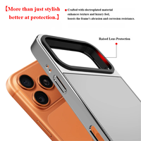 Coque de téléphone miroir électroplaquée texture métallique en PC rigide pour protection quotidienne iPhone 15 16 17 Pro Max, prise en charge des couleurs personnalisées