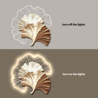 Horloge murale moderne et élégante en forme de feuille de Ginkgo, design unique et créatif, lumière LED, acrylique, aiguille ultra silencieuse pour la décoration de la maison, salon