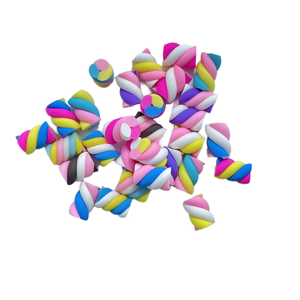 CHENXI Breloques miniatures en pâte polymère colorée effet barbe à papa pour slime DIY, 15 mm, 9 couleurs, multifonctionnelles pour jouets d'enfants - Product Image 1