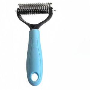 หวีสัตว์เลี้ยงสองด้านสำหรับสุนัขและแมว ขนาดใหญ่ ด้ามจับสบายมือ - Product Image 2