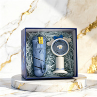 Coffret cadeau d'accueil personnalisé haut de gamme pour employés d'entreprise, boîte d'entreprise de marque avec parapluie, thermos, serviette, kit essentiel