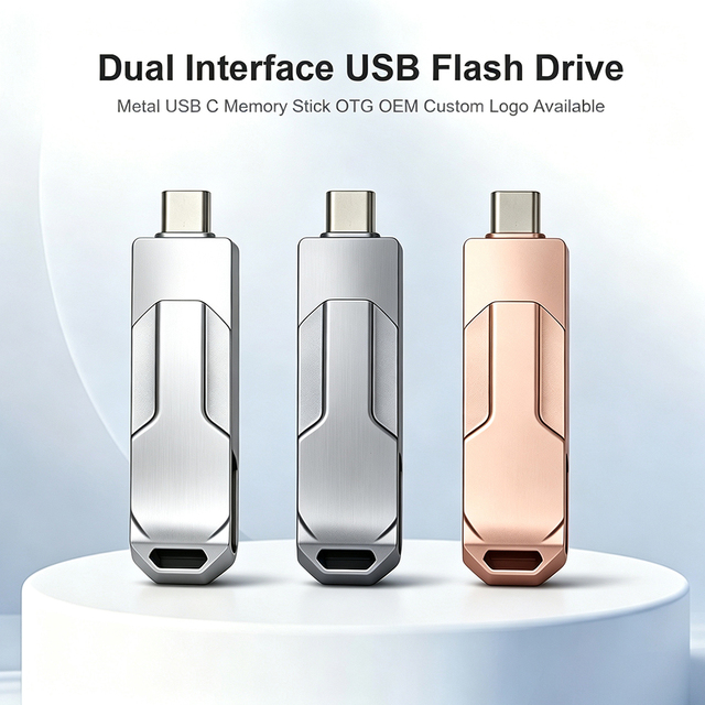 USB 2.0 High-speed Metal Waterproof Flash Drives Available in Multiple Capacities Customizable with Corporate Logos