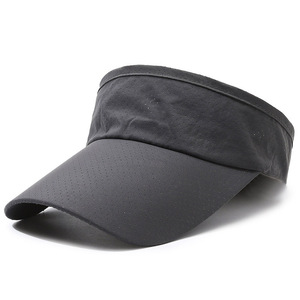 Sun Visor Hat Breathable Polyester Sun Protection Adult Unisex Sports Travel Cap Extended Brim Korean Style - Product Image 4