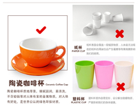 Tasse à café en céramique avec logo personnalisé, tasse à cappuccino, espresso, latte, café, thé avec soucoupe pour la maison, le bureau, le bar