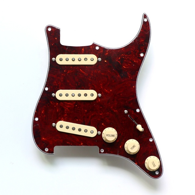 Quality Donlis Vintage DS53 AlNiCo Pickups Wired Tortoise ST Guitar Pickguard for SSS Custom Guitars