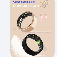 Anneau intelligent de santé en acier inoxydable personnalisé avec contrôle par application, R11M, moniteur de fréquence cardiaque, moniteur d'oxygène sanguin, étanche 5ATM