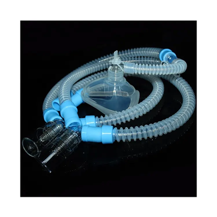 Tuyau en silicone ondulé flexible OEM certification LFGB tube en silicone ondulé de qualité médicale circuit respiratoire d'anesthésie