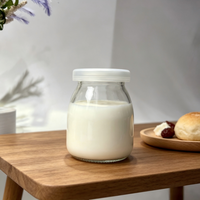 Bouteille en verre classique pour pouding, pot à yaourt, tasse à dessert, tasse à mousse, résistante aux hautes températures, pour camping et cuisine, emballage
