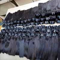 Rambut Vietnam Mentah Super Double Drawn, Ekstensi Rambut Asli untuk Wanita, Warna Alami, Virgin Weaves, Satu Donor, Kutikula Tersusun Rapi